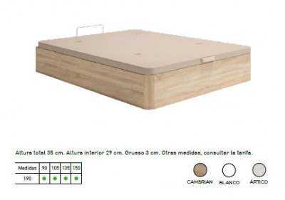 479,00 € - Canapé abatible de madera Blanco 135x200 cm