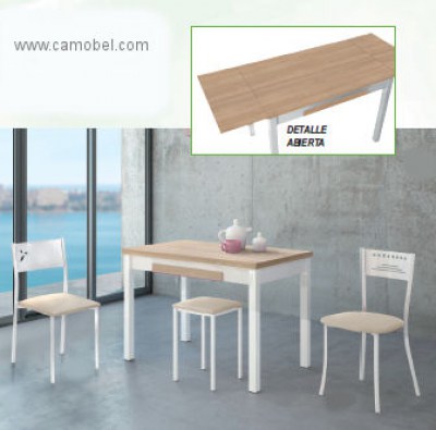 MESA DE COCINA extensible de MADERA de 110 x 70 cm. · Descuentos en mesas