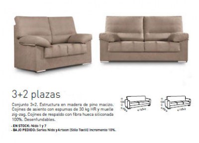 Muebles Ya. sofas 3 y 2 plazas