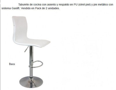 Silla de Cocina de aluminio y asiento tapizado en Símil Piel diseño.